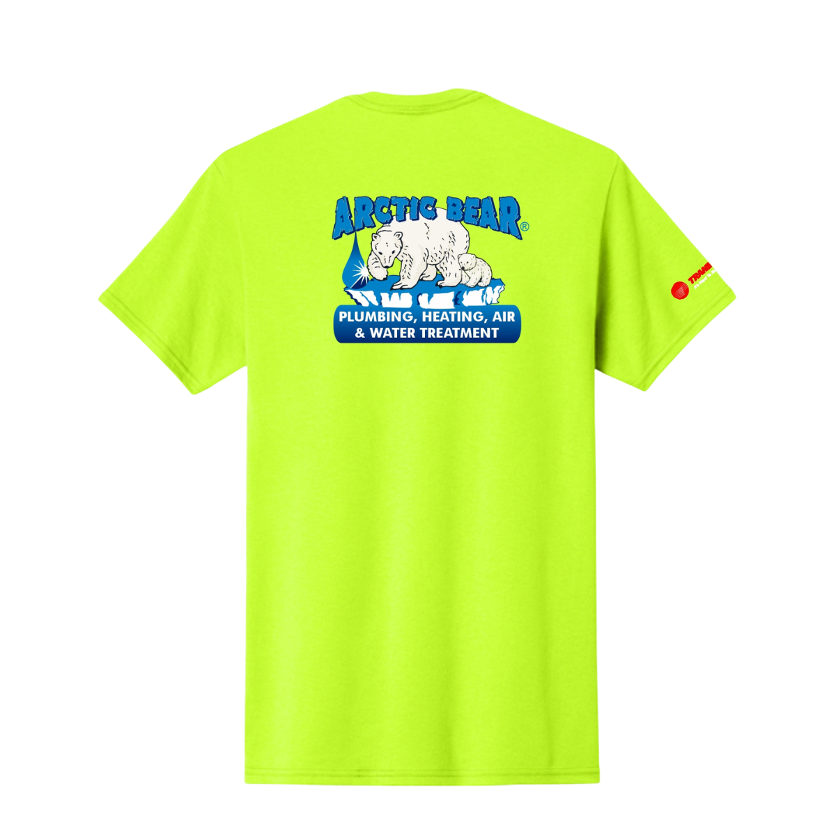 Arctic Bear Tee Shirt - Safety Green